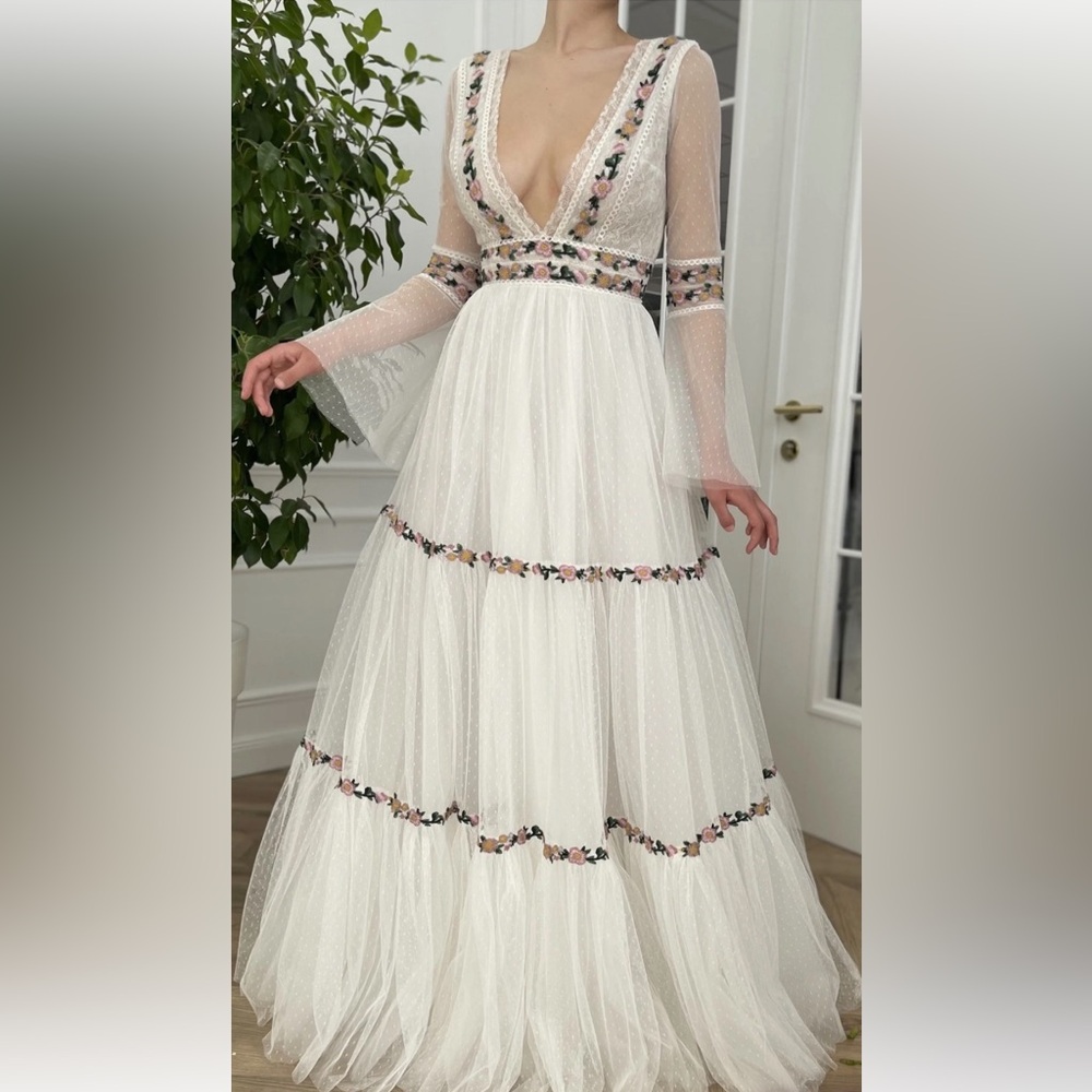 Teuta Matoshi Floral Wedding Dress
